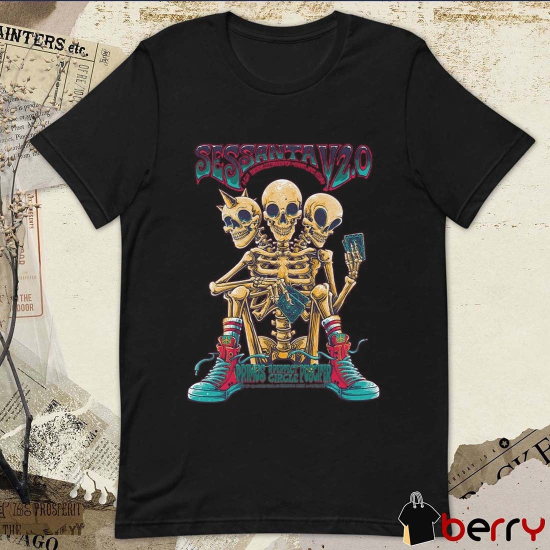 Sessanta V2.0 Primus, A Perfect Circle and Puscifer Maryland Heights MO Hollywood Casino Amphitheatre 5 29 2025 t-shirt