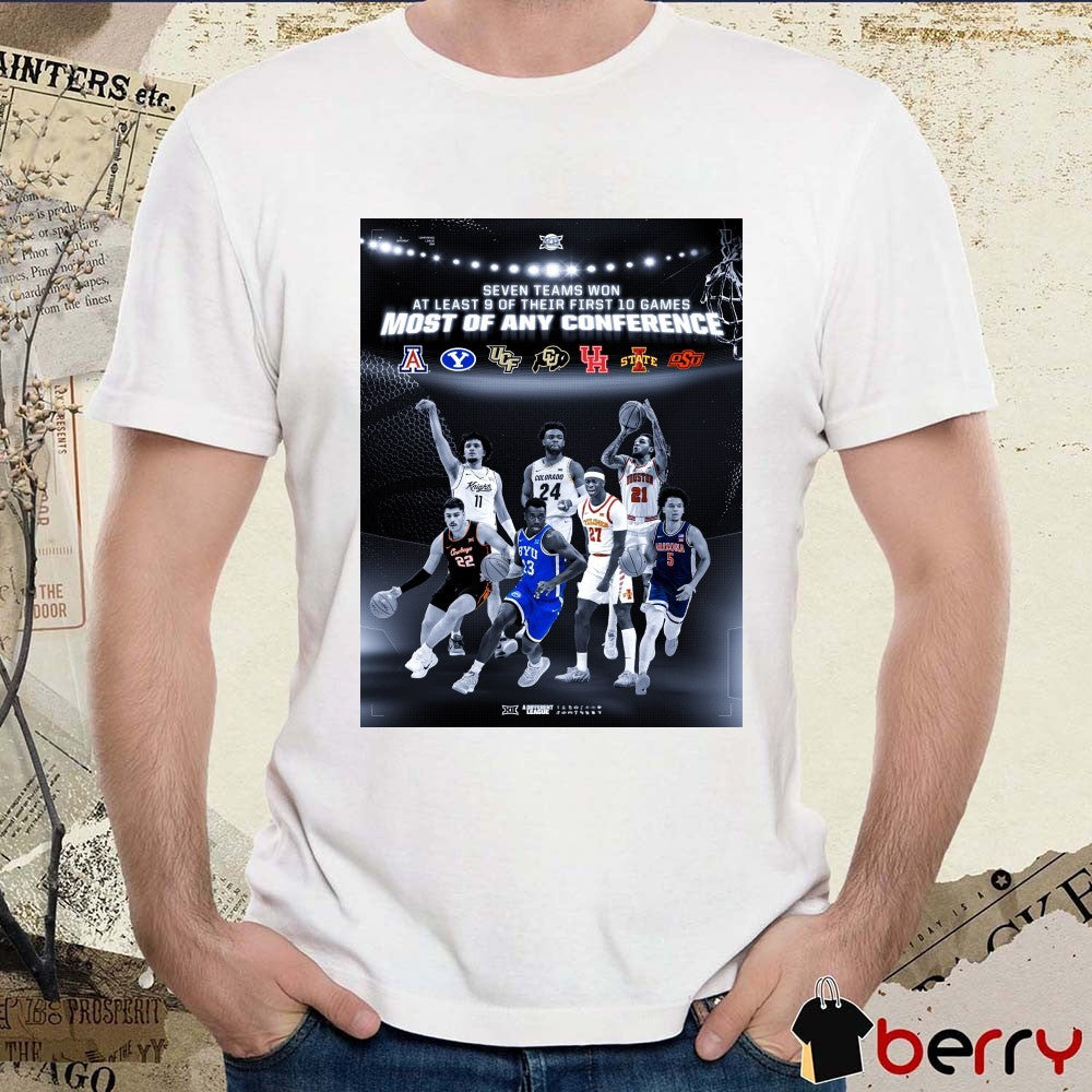 Seven Teams Won At Least 9 Of Their First 10 Games Most Of Any Conference 2025 Poster t-shirt