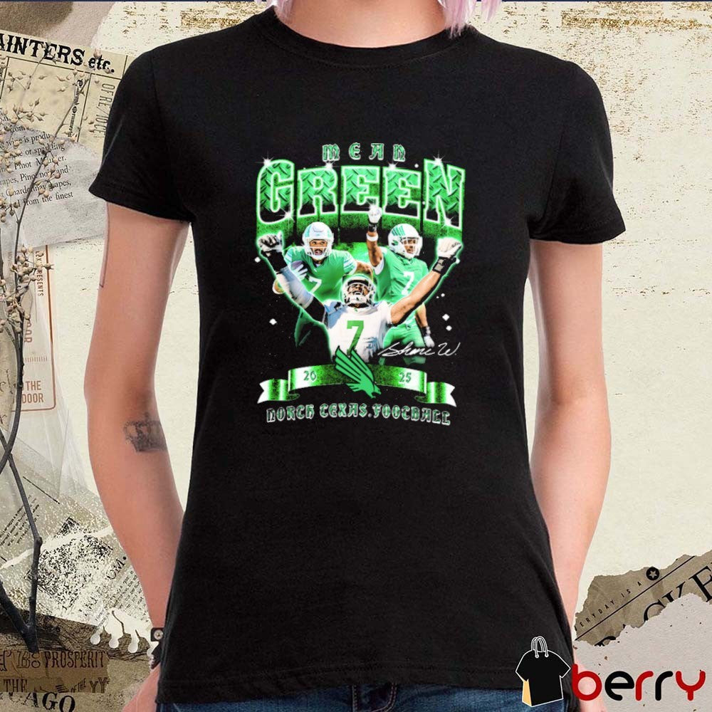 Shane Whitter North Texas Mean Green football NCAA Retro 90s Signature t-shirt