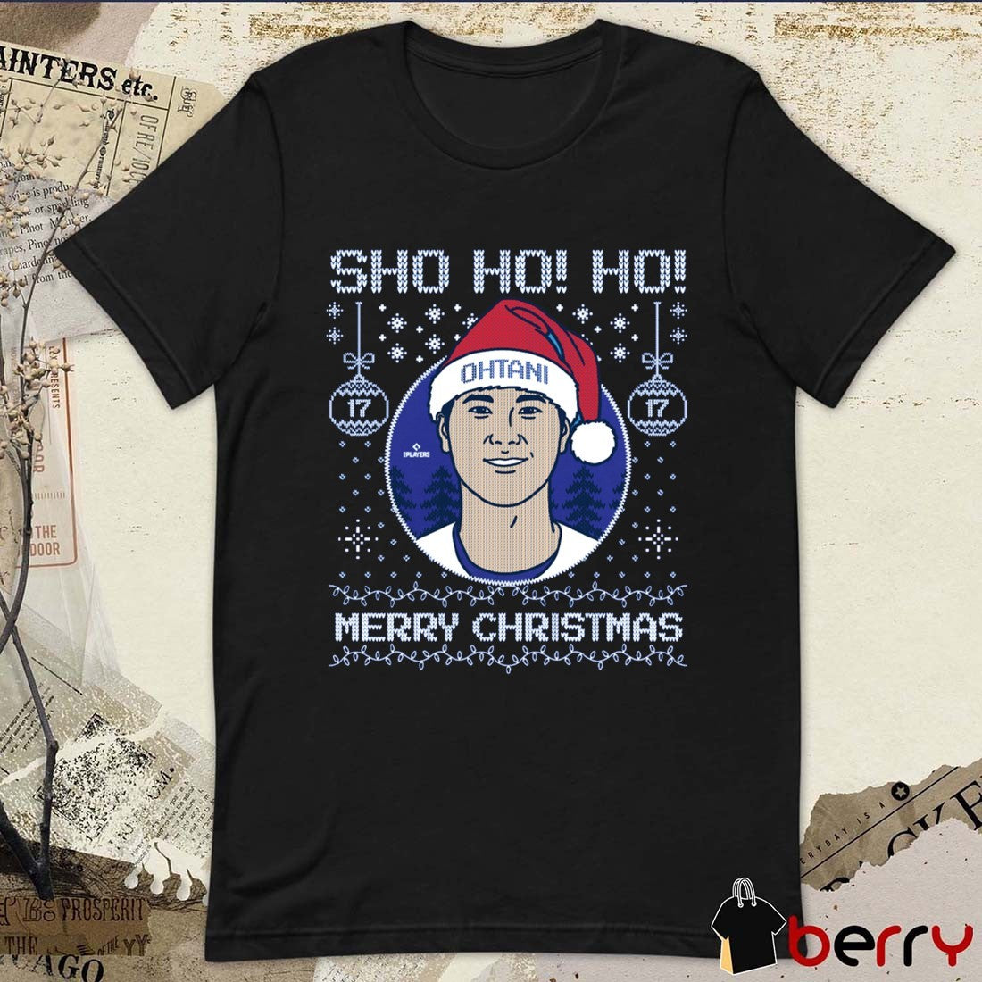 Sho Ho Ho Merry Christmas Shohei Ohtani Los Angeles Dodgers Ugly Christmas Sweater 2025 t-shirt