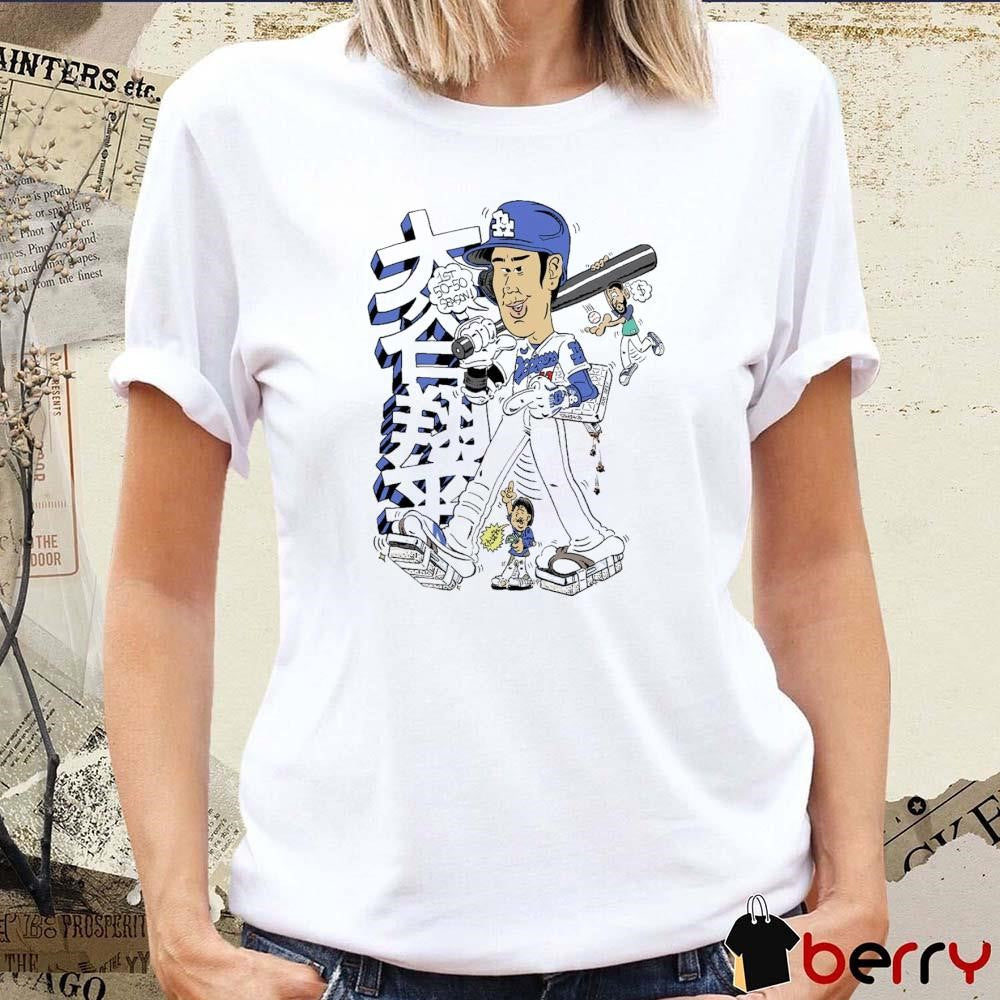 Shohei Ohtani Los Angeles Dodgers 1st 50-50 Season Caricature t-shirt