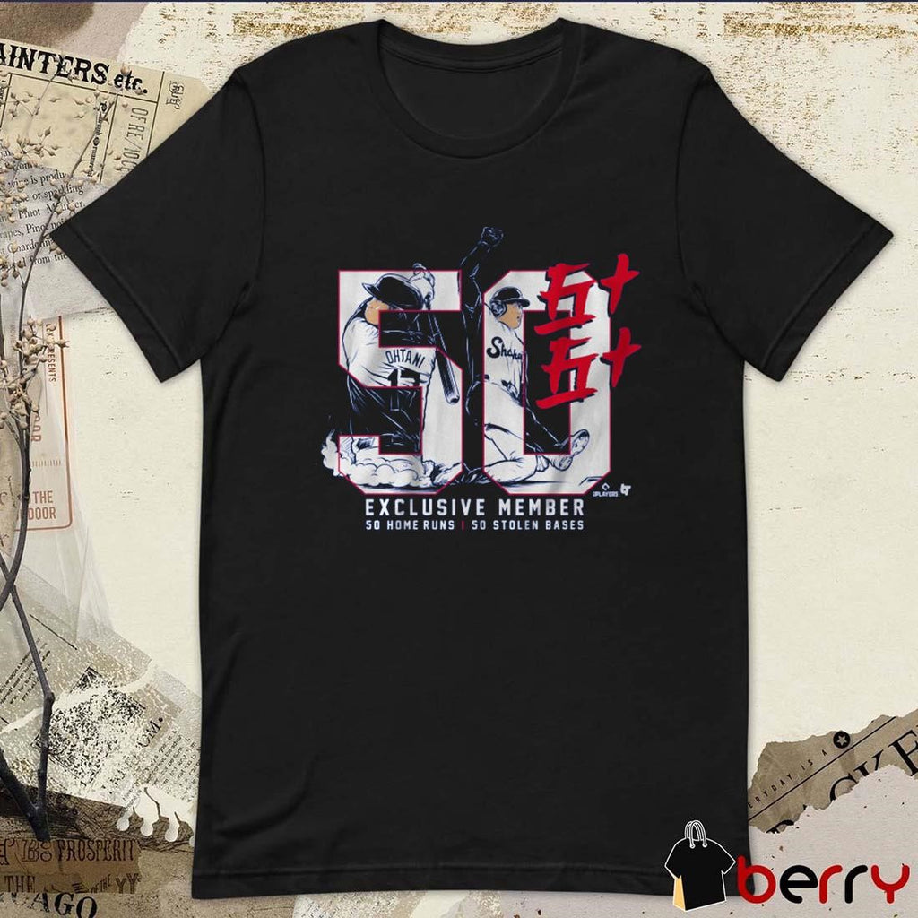 Shohei Ohtani Los Angeles Dodgers 50 Home Runs 50 Stolen Bases Exclusive Member t-shirt