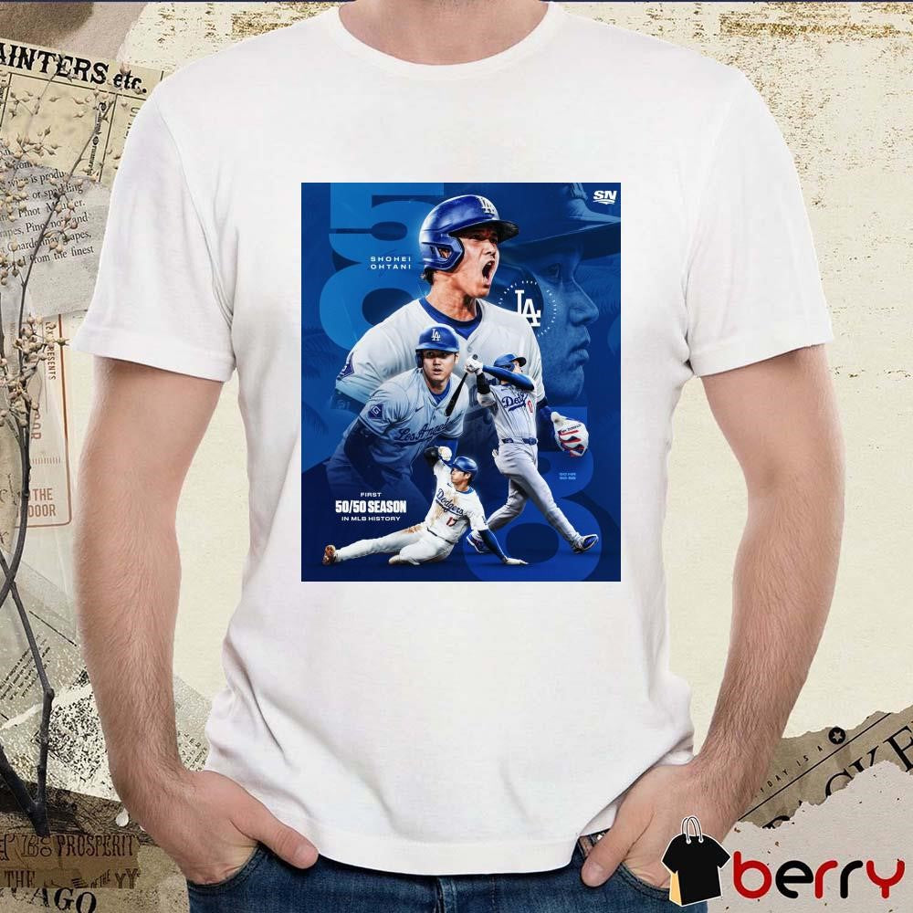 Shohei Ohtani The First 50 50 Season In MLB History Poster t-shirt