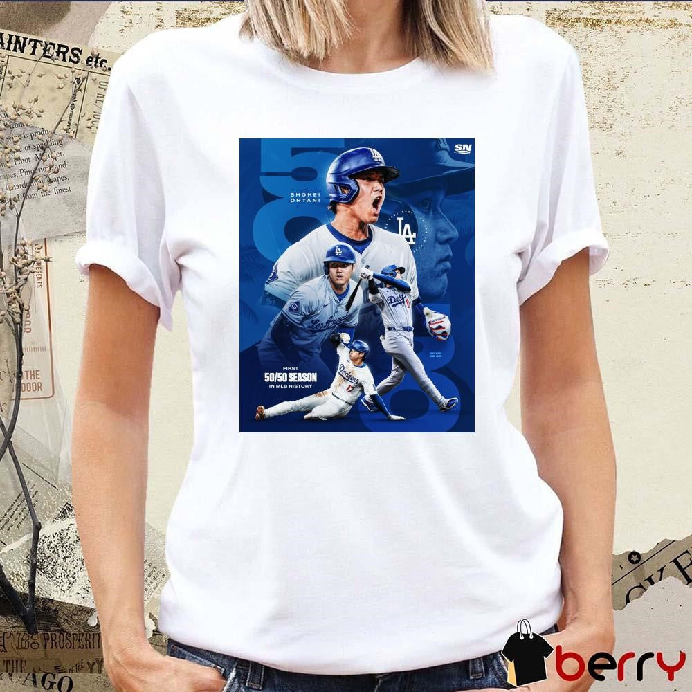 Shohei Ohtani The First 50 50 Season In MLB History Poster t-shirt