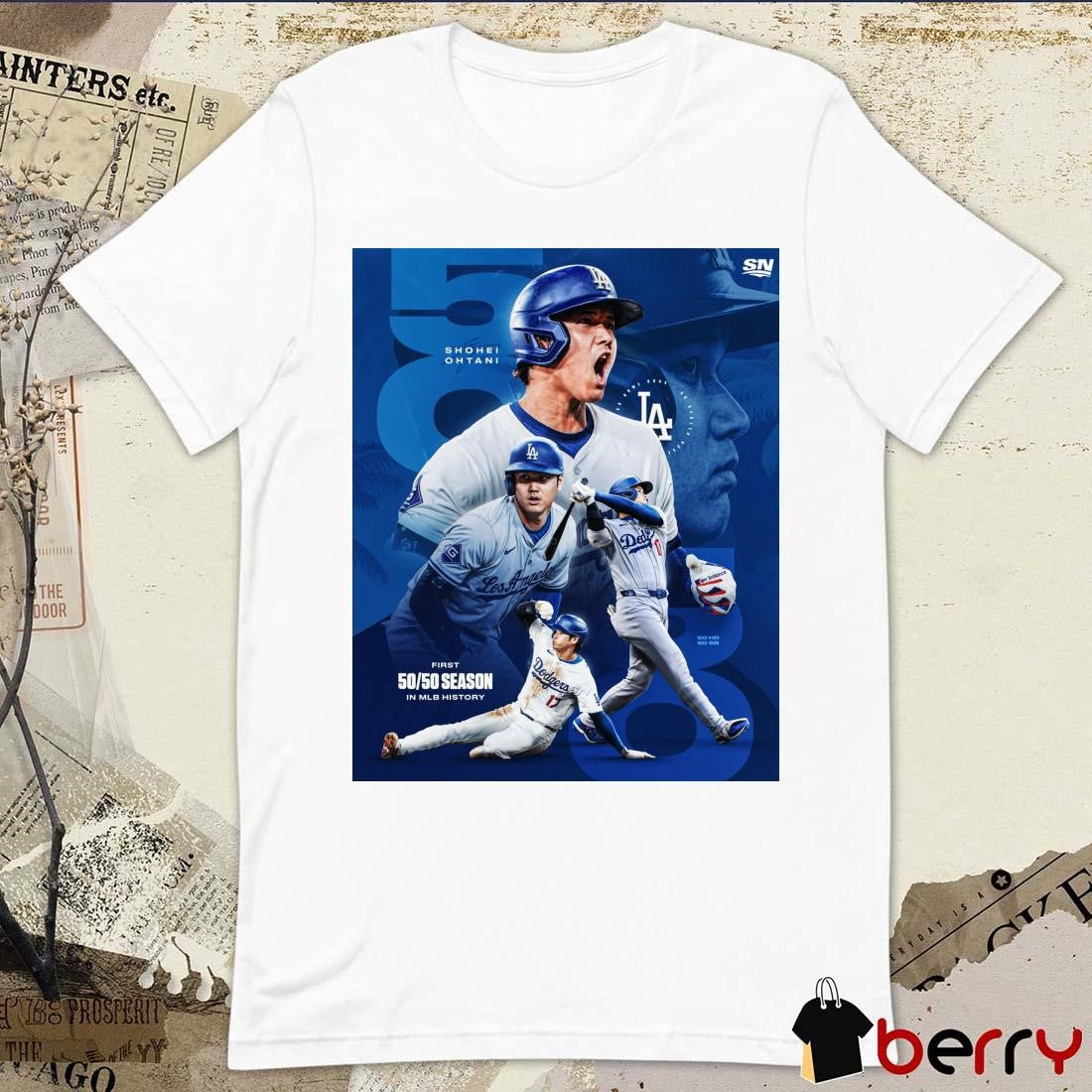Shohei Ohtani The First 50 50 Season In MLB History Poster t-shirt