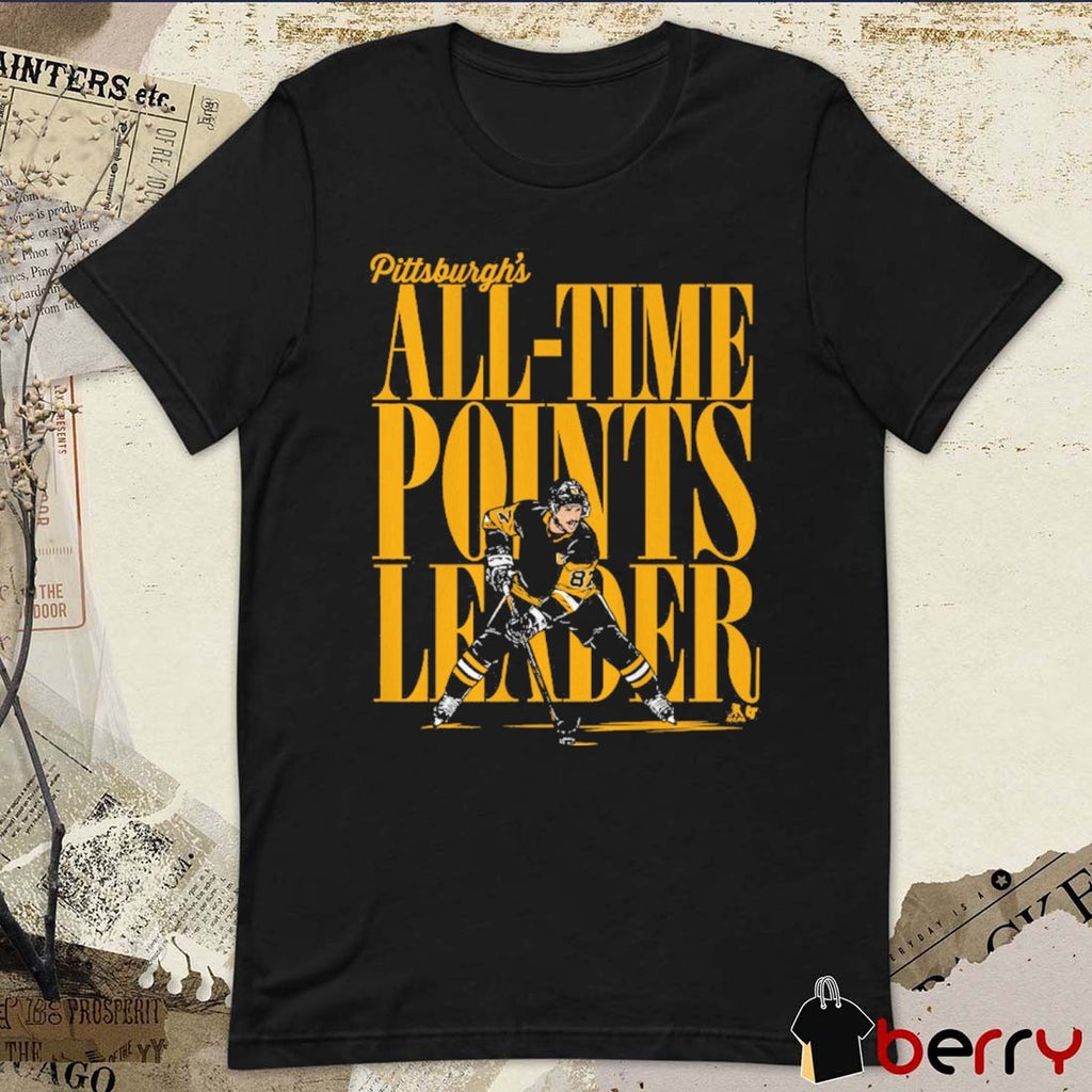 Sidney Crosby Pittsburgh Penguins All-Time Points Leader 2025 t-shirt