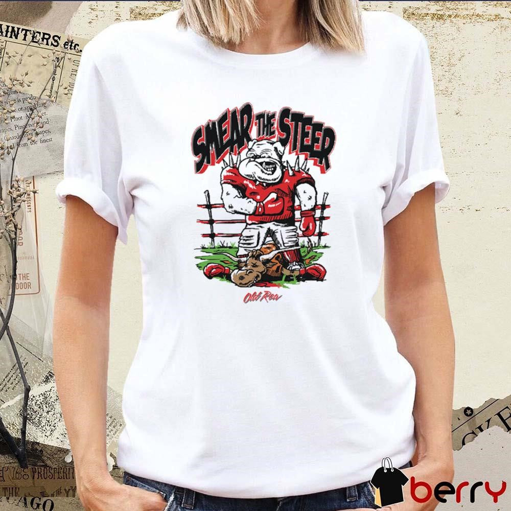 Smear The Steer Georgia Bulldog Vs Texas Longhorn t-shirt