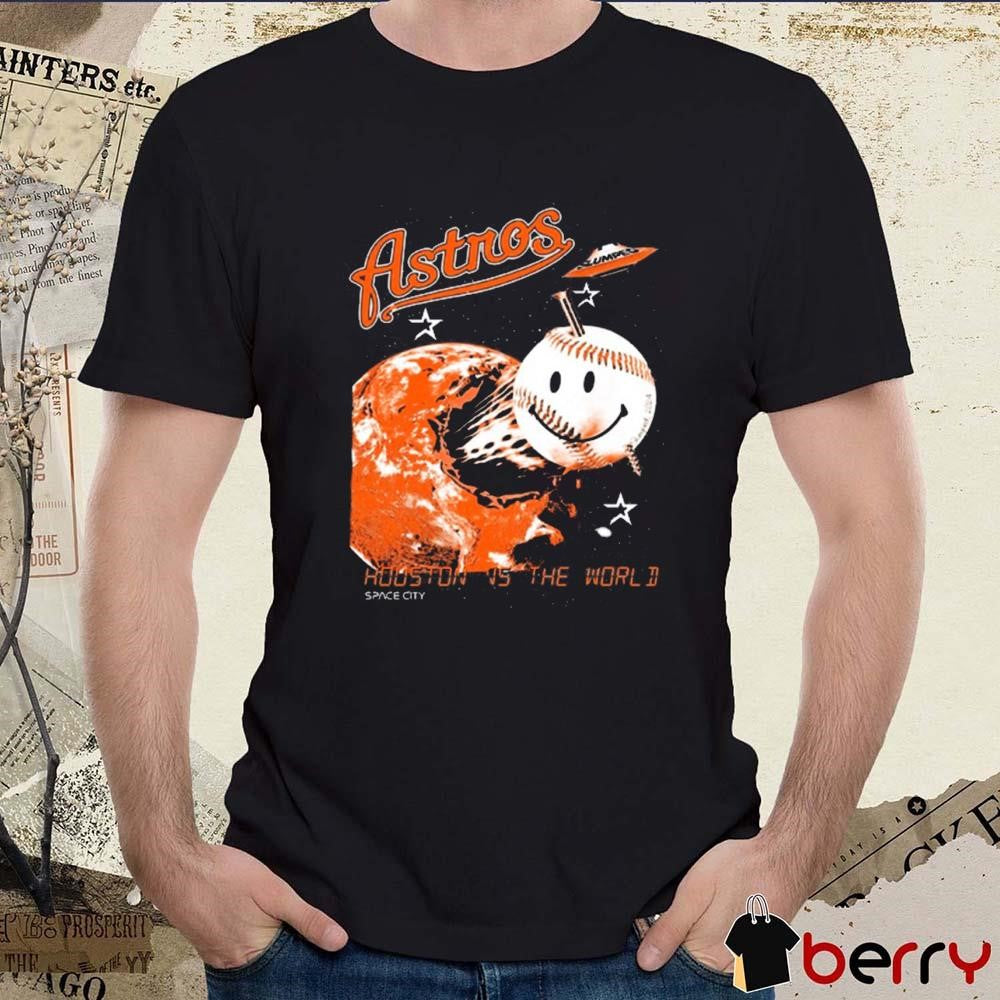 Space Astros Glow Houston Is The World t-shirt