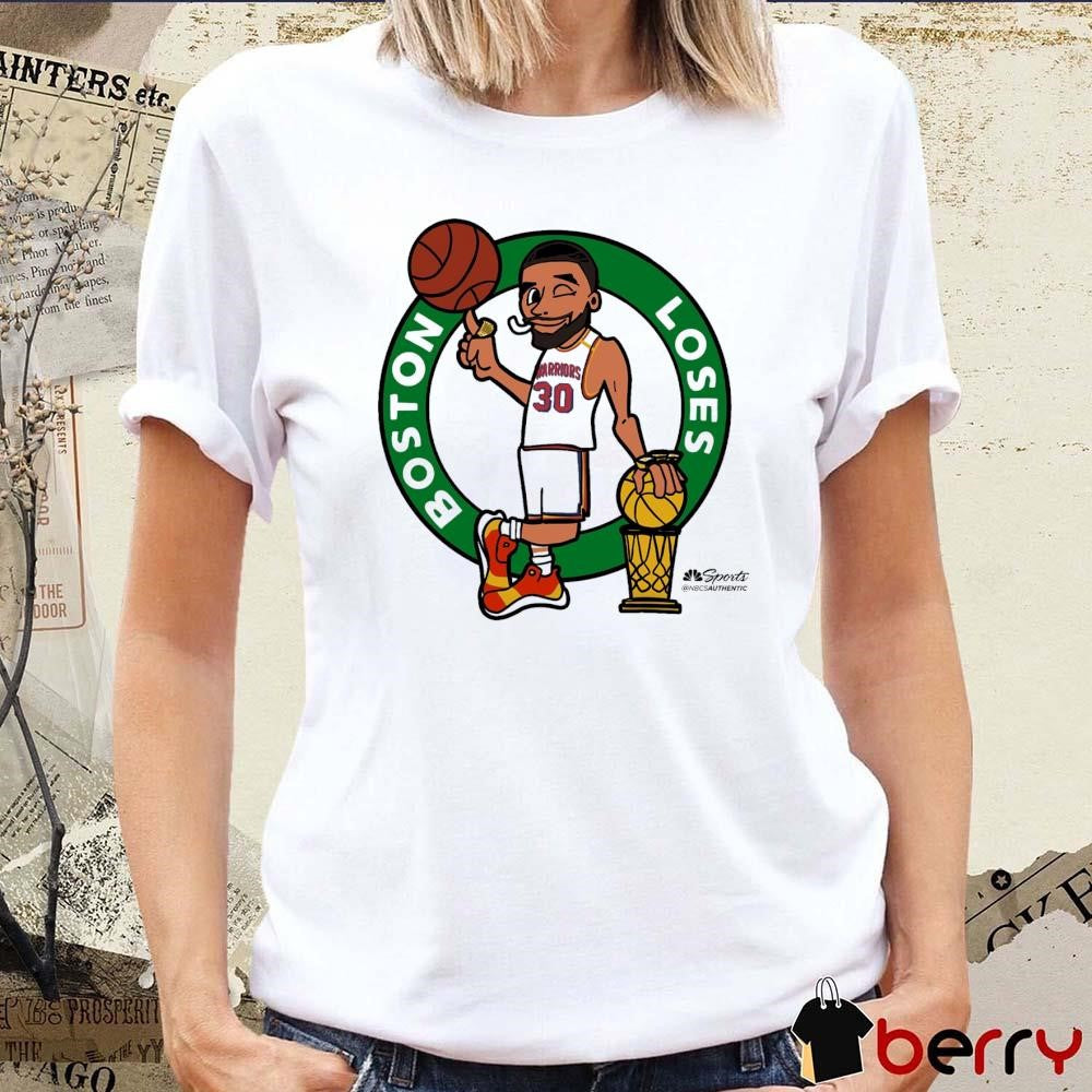 Stephen Curry Golden State Warriors Boston Loses Cartoon t-shirt
