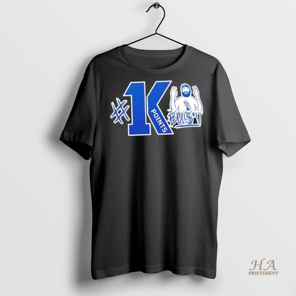Official Tampa Bay Lightning Nikita Kucherov 1k Points Bullshit 2 Sided Shirt