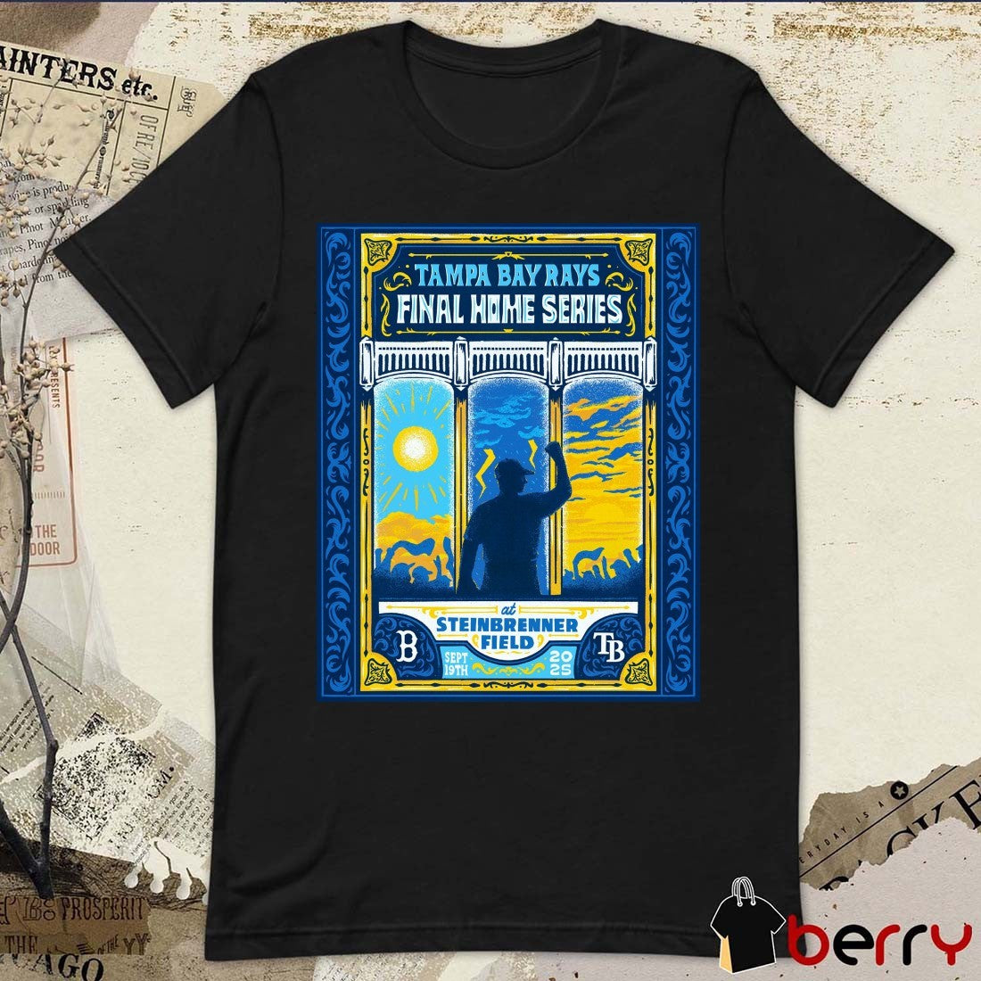 Tampa Bay Rays Final Home Series At Steinbrenner Field September 19 2025 Poster t-shirt