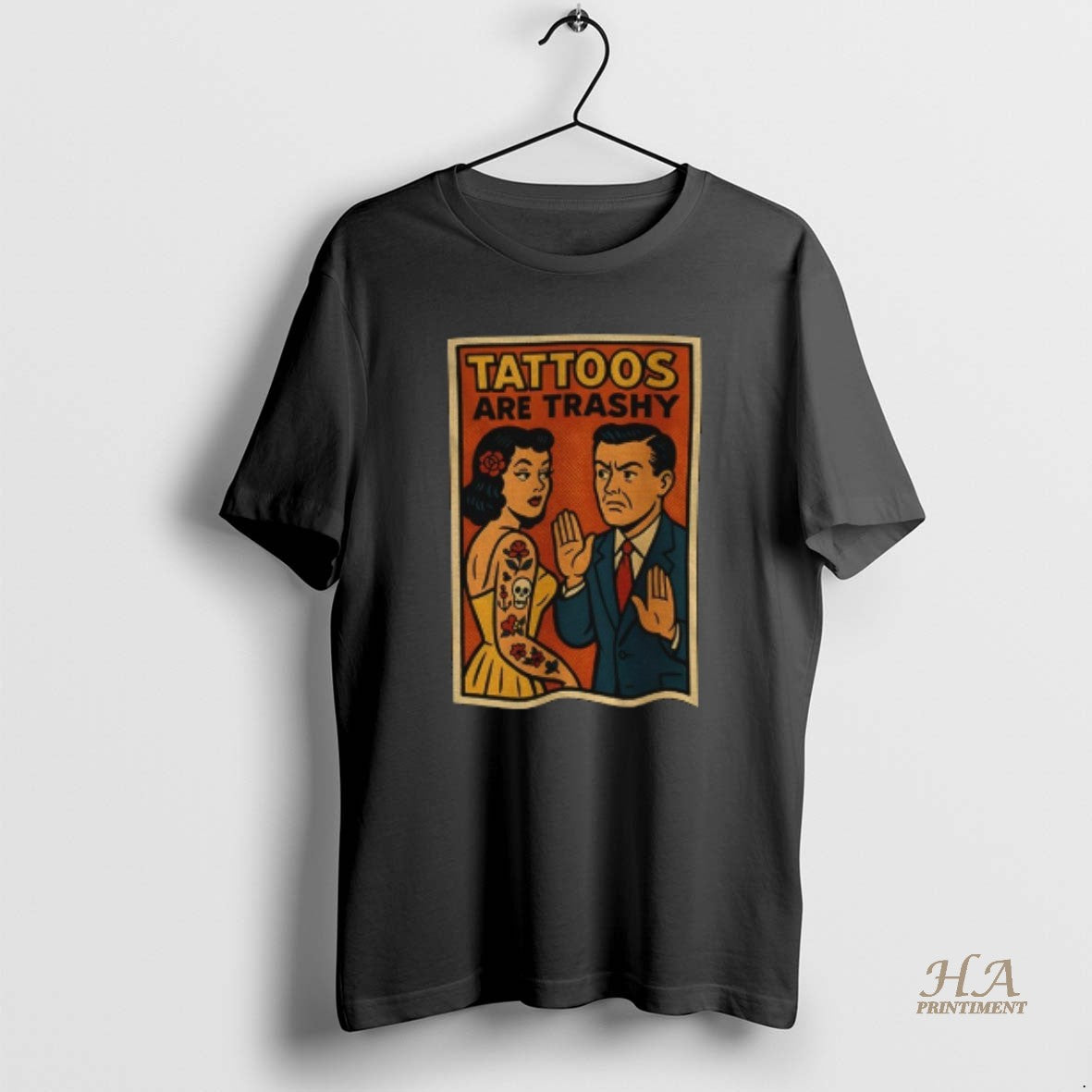 Official Tattoos Are Trashy Inked Humor Retro Comic Satire