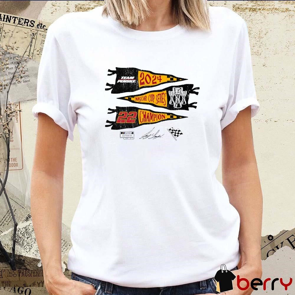 Team Penske Joey Logano 2024 NASCAR Cup Series Champion 3X Signature Vintage t-shirt