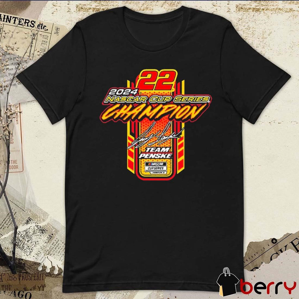 Team Penske Joey Logano 2024 NASCAR Cup Series Champion Signature t-shirt