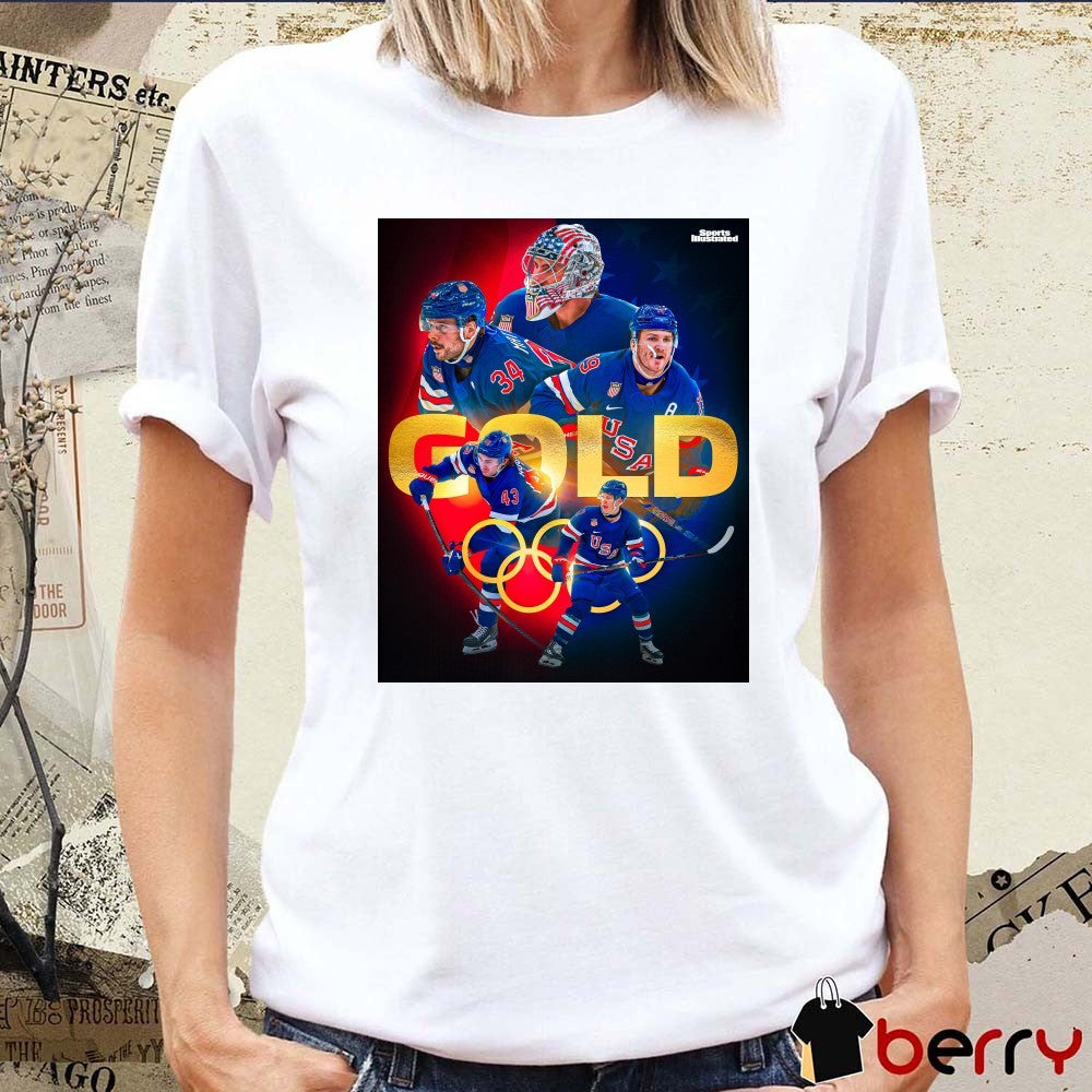 Team USA Gold Medals Olympic Winter Games Milano Cortina 2026 Sports Illustrated Poster t-shirt