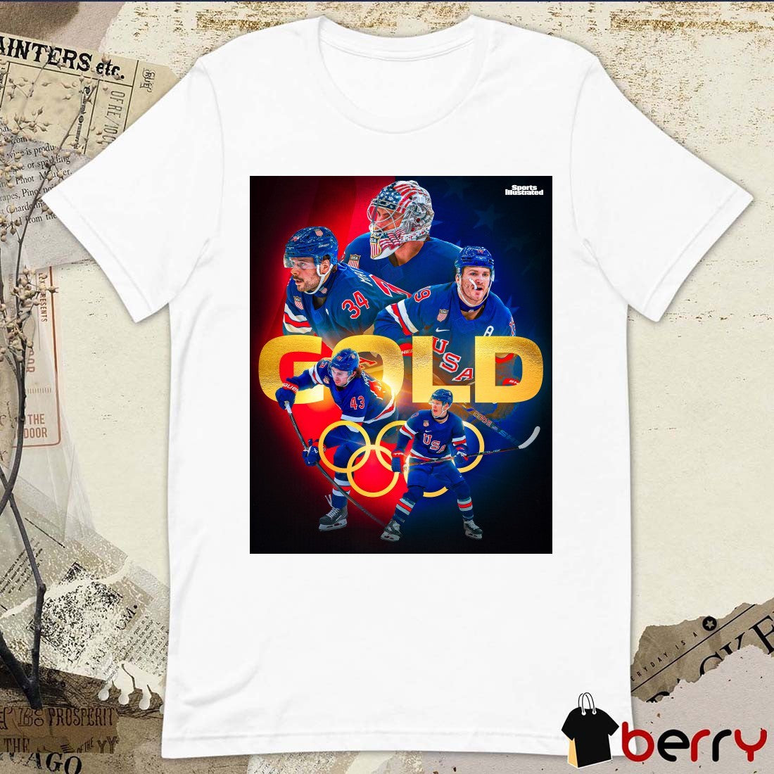 Team USA Gold Medals Olympic Winter Games Milano Cortina 2026 Sports Illustrated Poster t-shirt