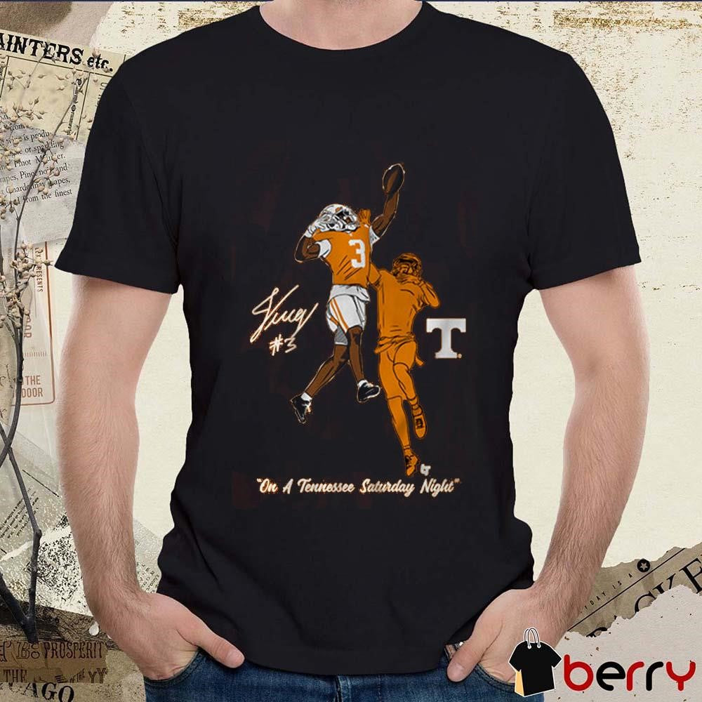 Tennessee Vols Football Jermod McCoy One-Handed Interception On A Tennessee Saturday Night Signature t-shirt