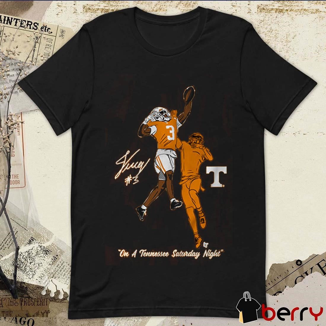 Tennessee Vols Football Jermod McCoy One-Handed Interception On A Tennessee Saturday Night Signature t-shirt