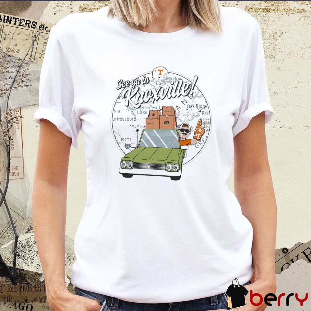 Tennessee Vols See Ya In Knoxville Map Paint t-shirt