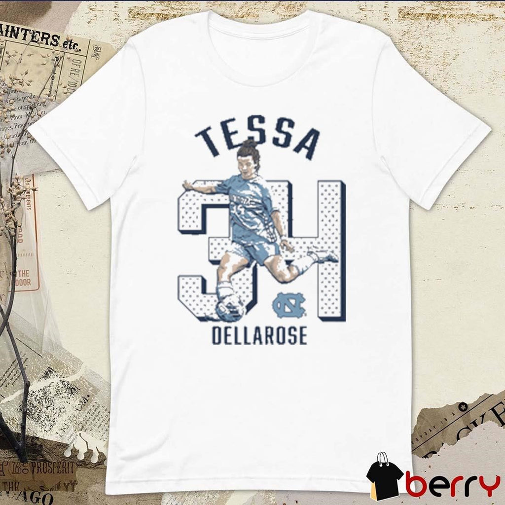 Tessa DellaRose #34 North Carolina Tar Heels Cartoon t-shirt