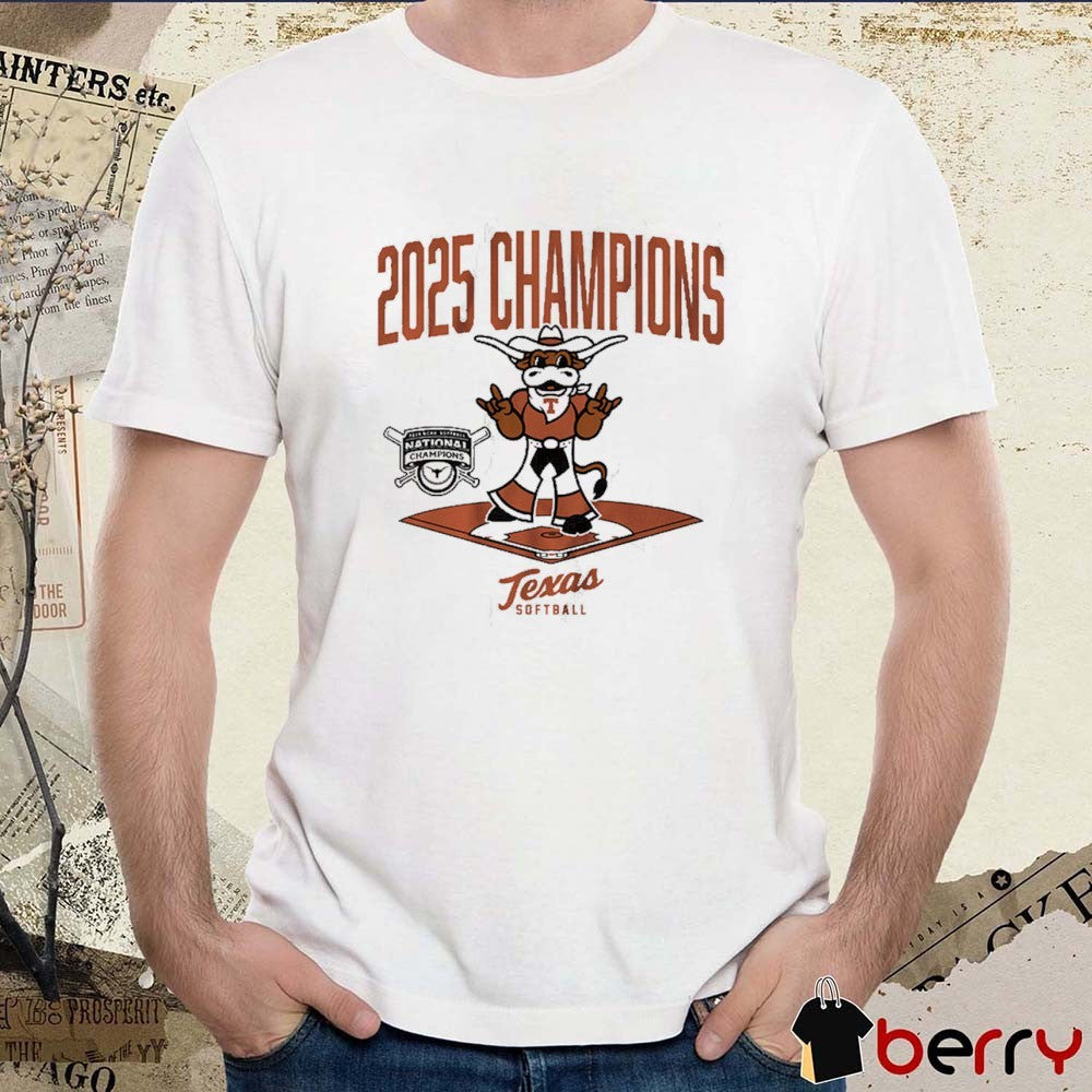 Texas Longhorns Softball 2025 NCAA Champions Diamond Mascot t-shirt