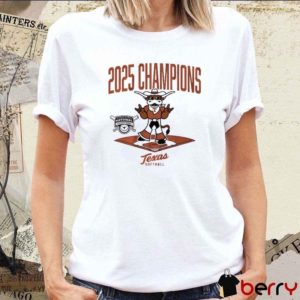 Texas Longhorns Softball 2025 NCAA Champions Diamond Mascot t-shirt