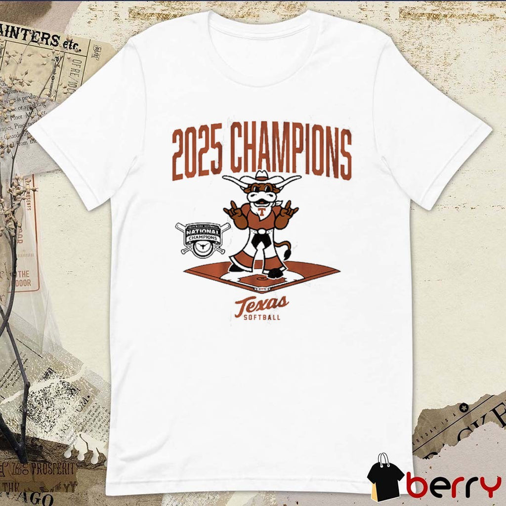 Texas Longhorns Softball 2025 NCAA Champions Diamond Mascot t-shirt