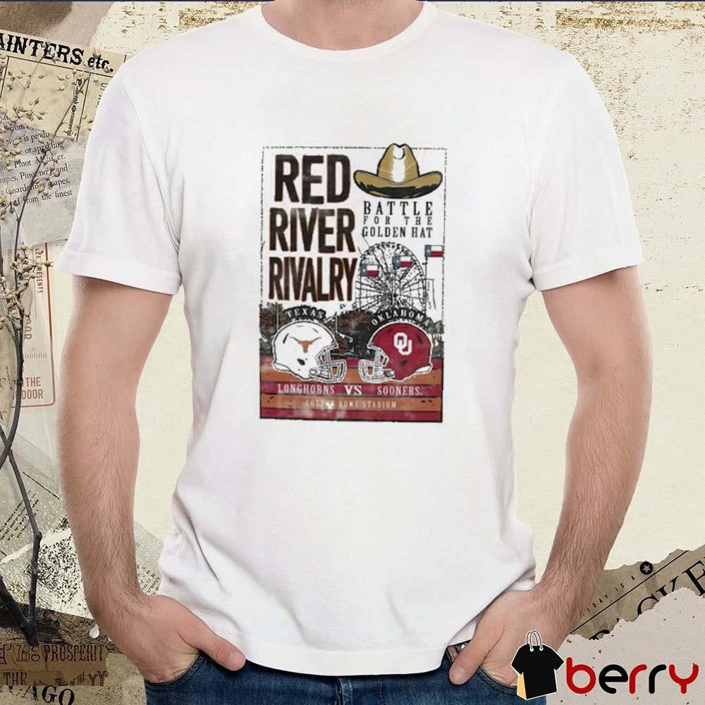 Texas Longhorns vs. Oklahoma Sooners Red River Rivalry Battle For The Golden Hat t-shirt