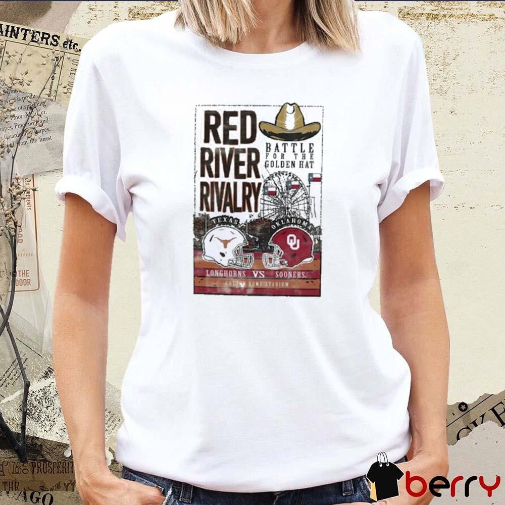 Texas Longhorns vs. Oklahoma Sooners Red River Rivalry Battle For The Golden Hat t-shirt