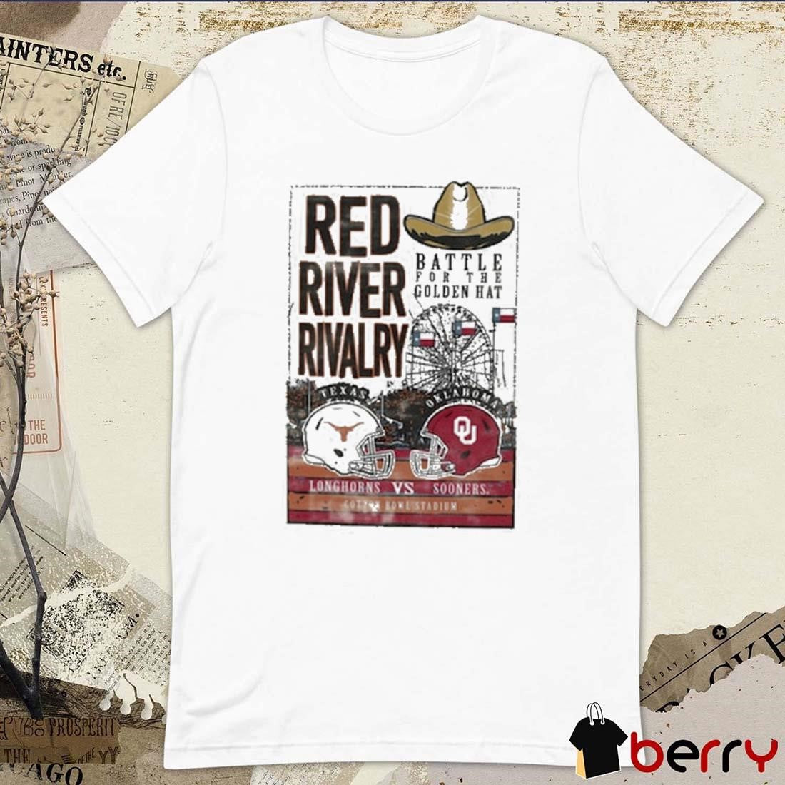 Texas Longhorns vs. Oklahoma Sooners Red River Rivalry Battle For The Golden Hat t-shirt