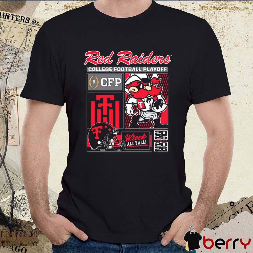 Texas Tech Red Raiders College Football Playoff Big 12 Football Conference Champions Wreck All Yall 2025-26 t-shirt
