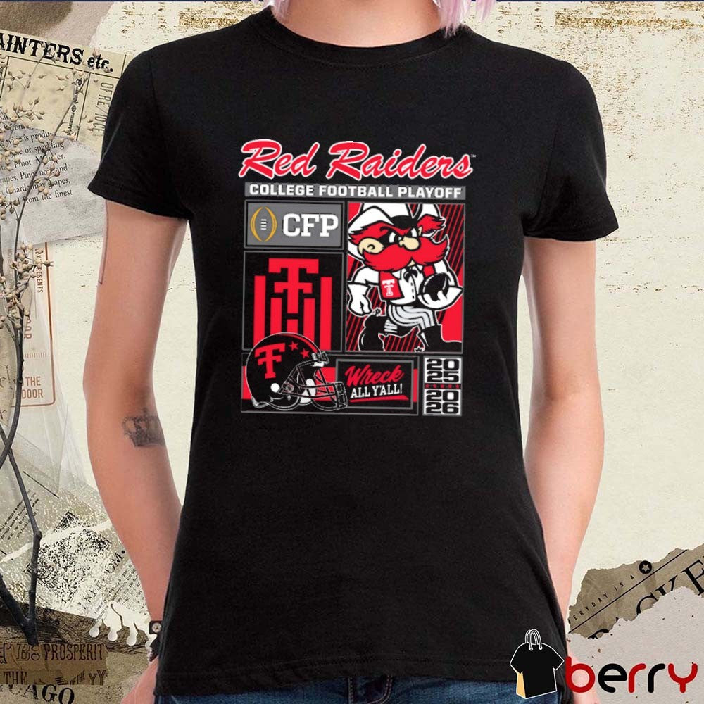 Texas Tech Red Raiders College Football Playoff Big 12 Football Conference Champions Wreck All Yall 2025-26 t-shirt