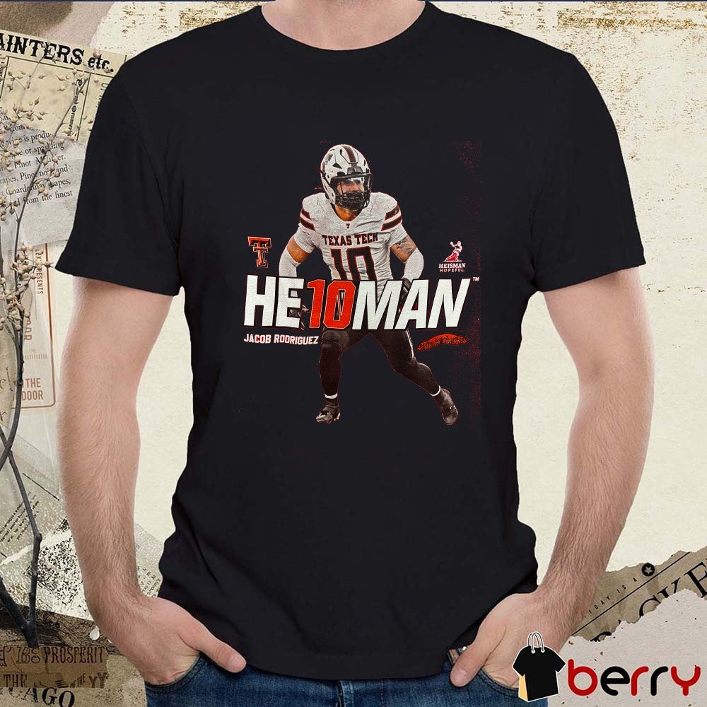Texas Tech Red Raiders Jacob Rodriguez He10MAN Heisman Hopeful 2025 t-shirt