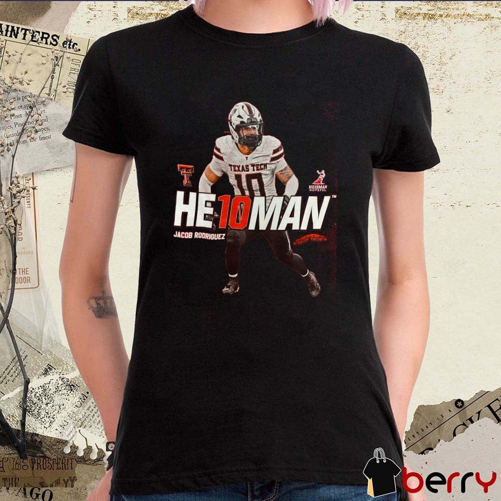 Texas Tech Red Raiders Jacob Rodriguez He10MAN Heisman Hopeful 2025 t-shirt