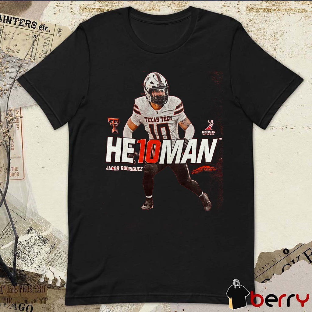 Texas Tech Red Raiders Jacob Rodriguez He10MAN Heisman Hopeful 2025 t-shirt