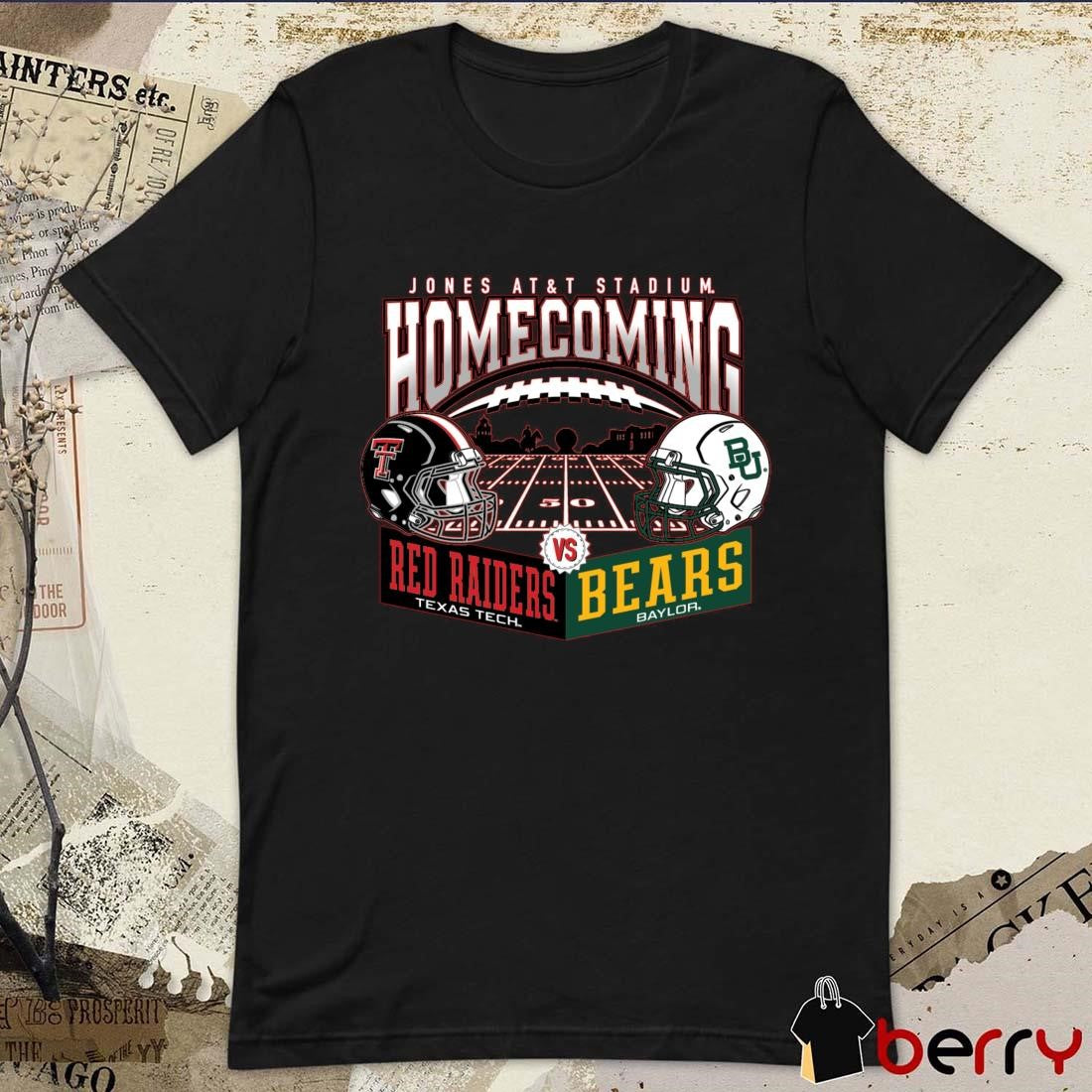 Texas Tech Red Raiders Vs Baylor Bears Helmet Jones AT&T Stadium Homecoming 2024 t-shirt