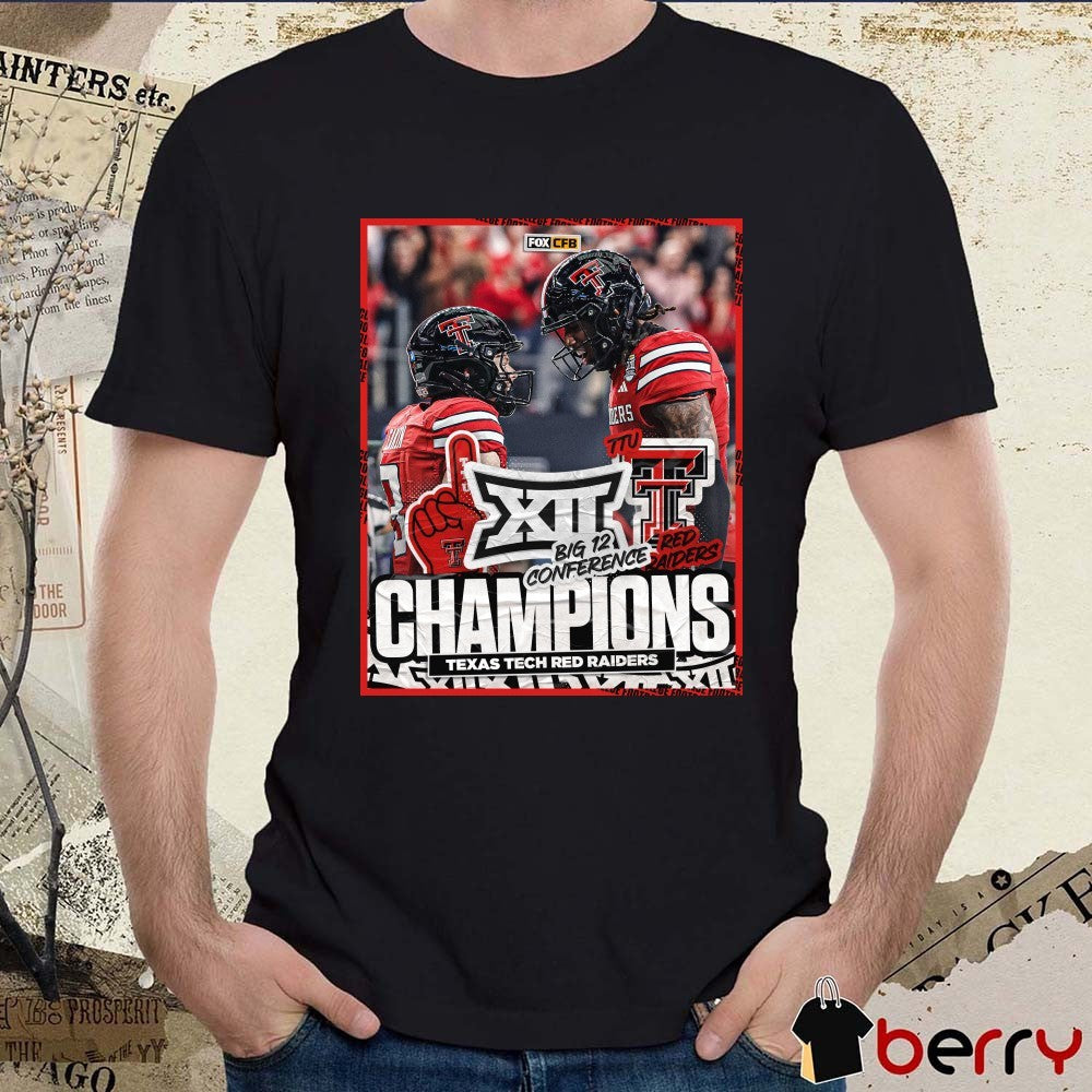Texas Tech Red Raiders defeated BYU Cougars 2025 Big 12 Conference Championship December 6, 2025 Poster t-shirt