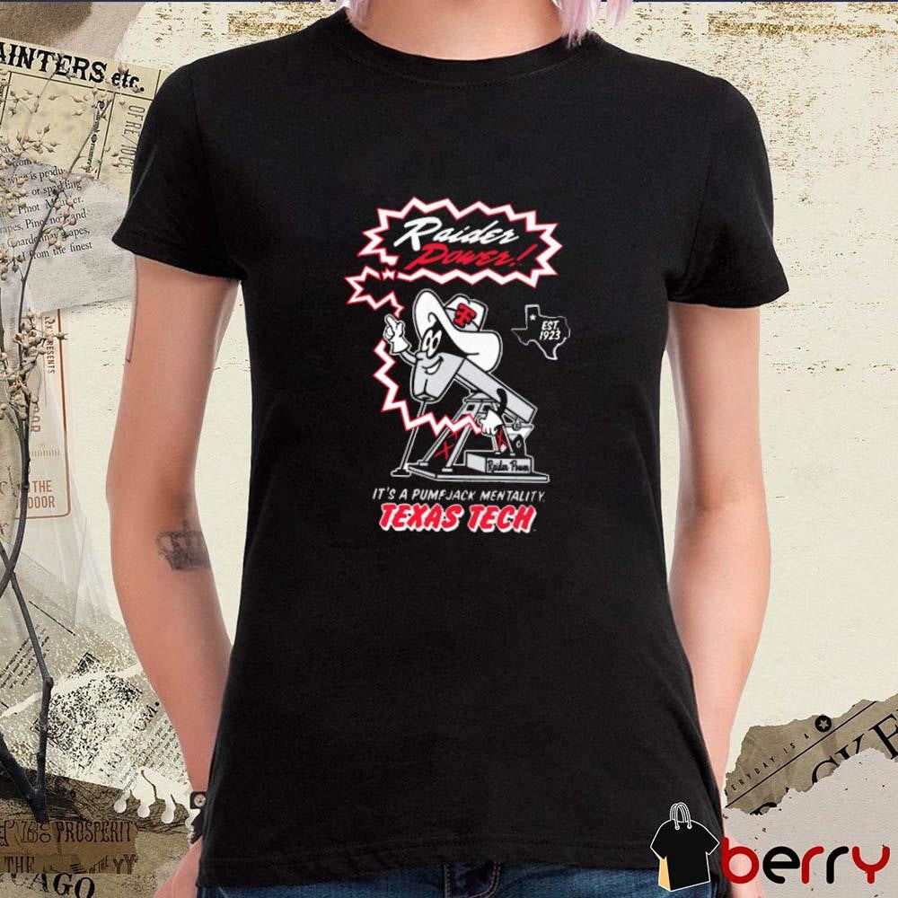 Texas Tech Throwback Jack Raider Power It’s A Pumpjack Mentality Est 1923 t-shirt