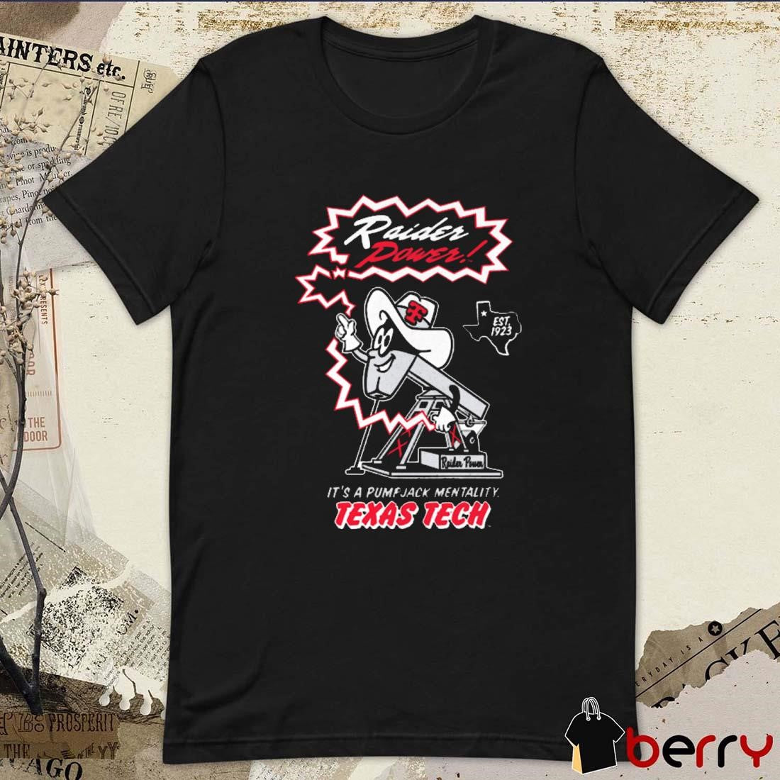 Texas Tech Throwback Jack Raider Power It’s A Pumpjack Mentality Est 1923 t-shirt