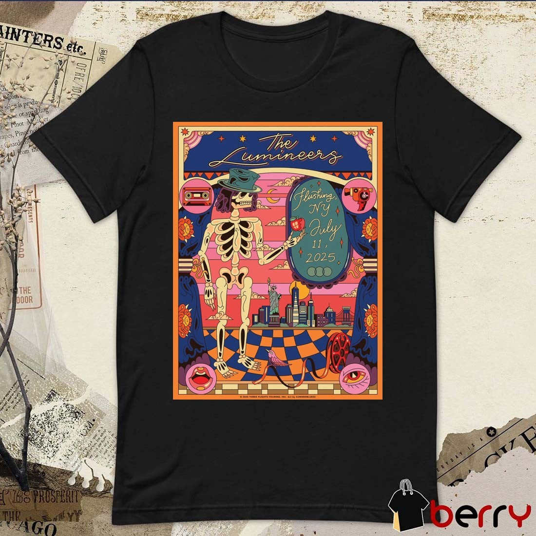 The Lumineers Concert at Citi Field In Flushing NY July 11 2025 Art Poster t-shirt