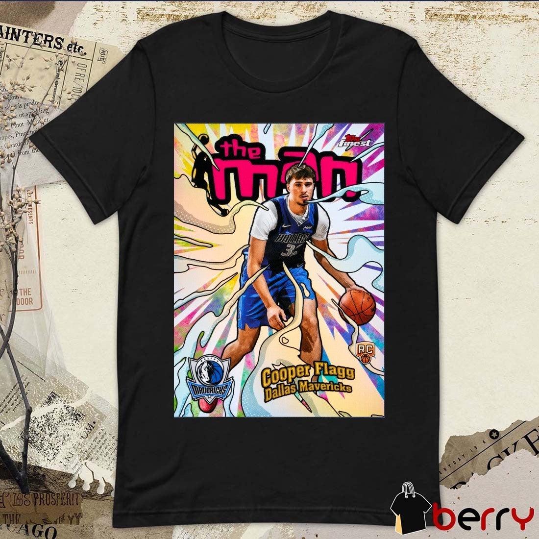 The Man Cooper Flagg Dallas Mavericks Topps Finest Basketball t-shirt