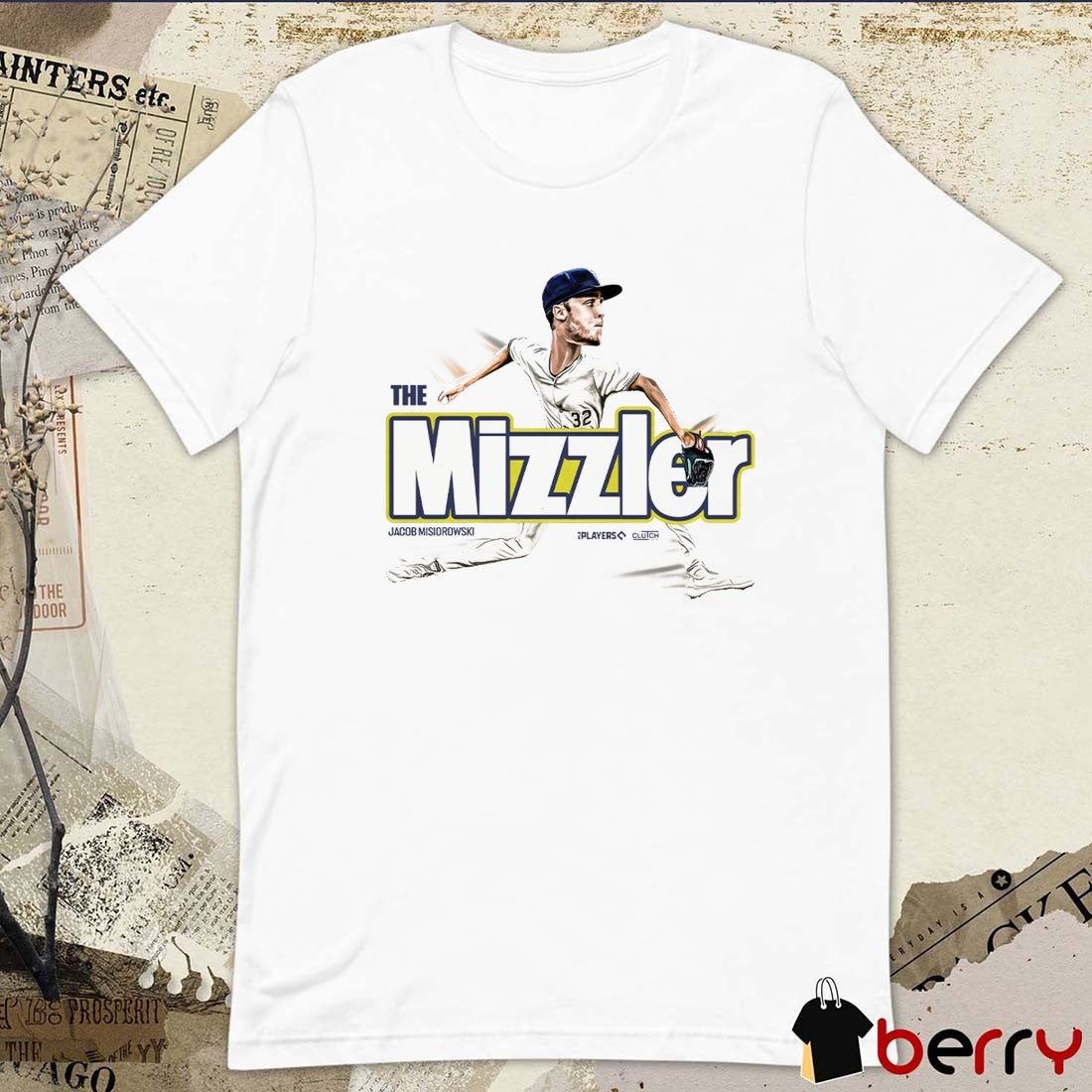 The Mizzler Jacob Misiorowski Milwaukee Brewers MLBPA Caricature t-shirt