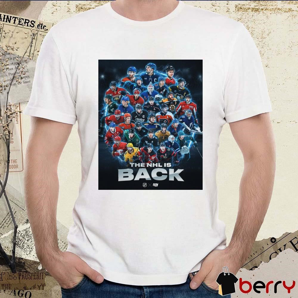 The NHL Is Back All Players All Teams Poster t-shirt