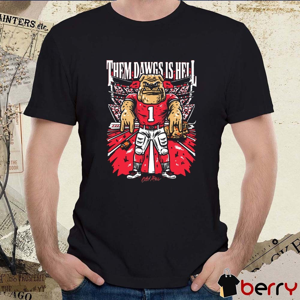 Them Dawgs Is Hell Georgia Bulldogs Vs Texas Longhorns Mascot t-shirt