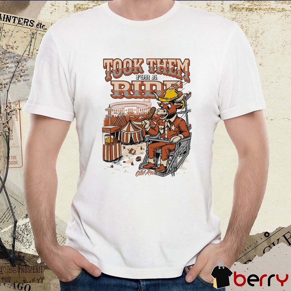 Took Them For A Ride Texas Longhorns Mascot Painting t–shirt