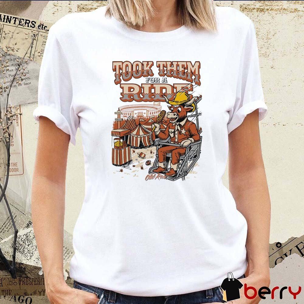 Took Them For A Ride Texas Longhorns Mascot Painting t–shirt