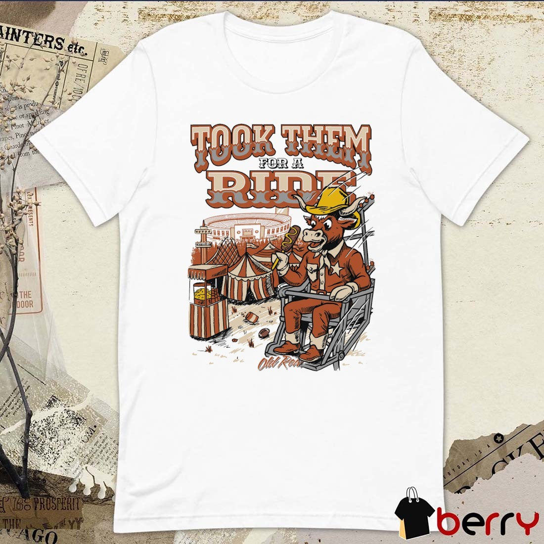 Took Them For A Ride Texas Longhorns Mascot Painting t–shirt
