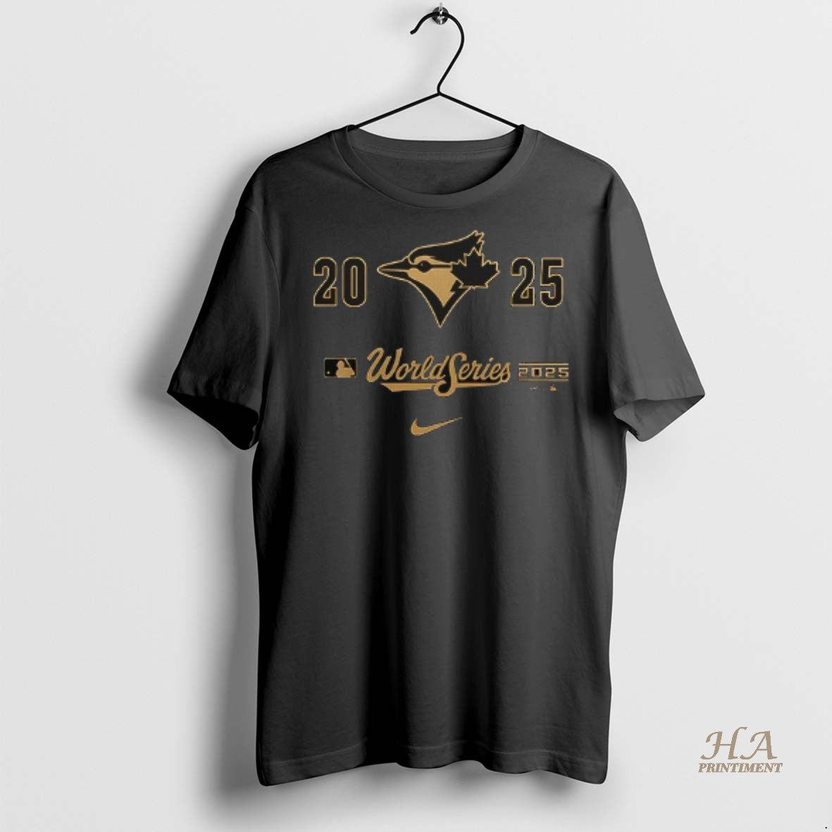 Official Toronto Blue Jays 2025 World Series Al Champions Golden Logo Shirt