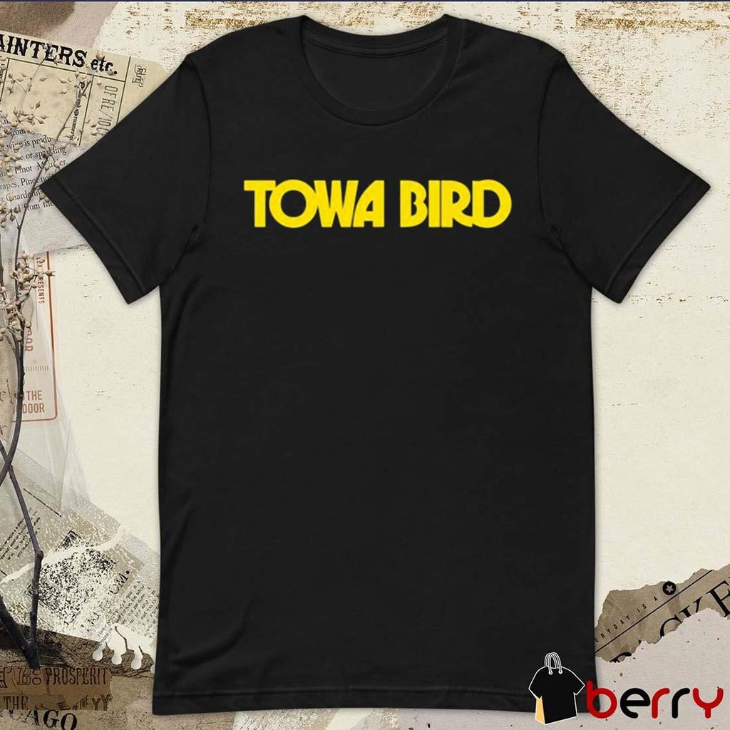 Towa Bird Wearing Towa Bird Rat Race Logo t-shirt