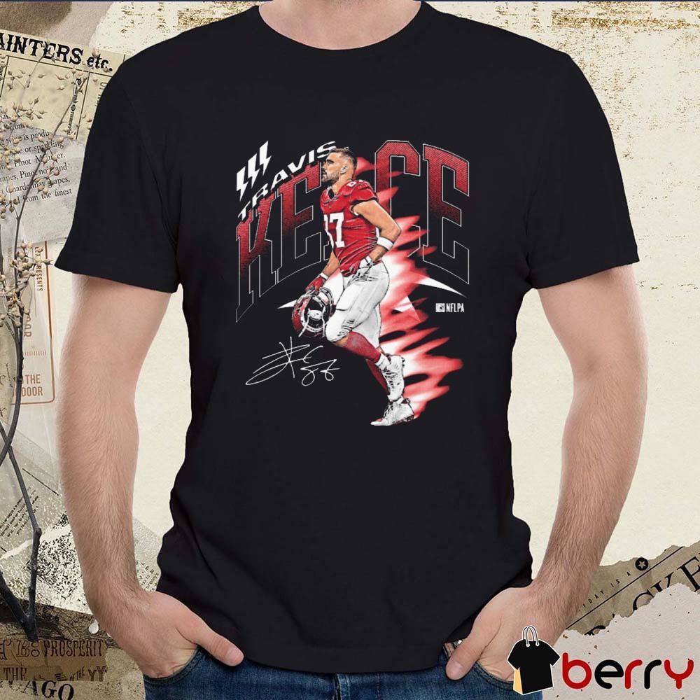 Travis Kelce Kansas City Chiefs Retro Signature Graphic t-shirt